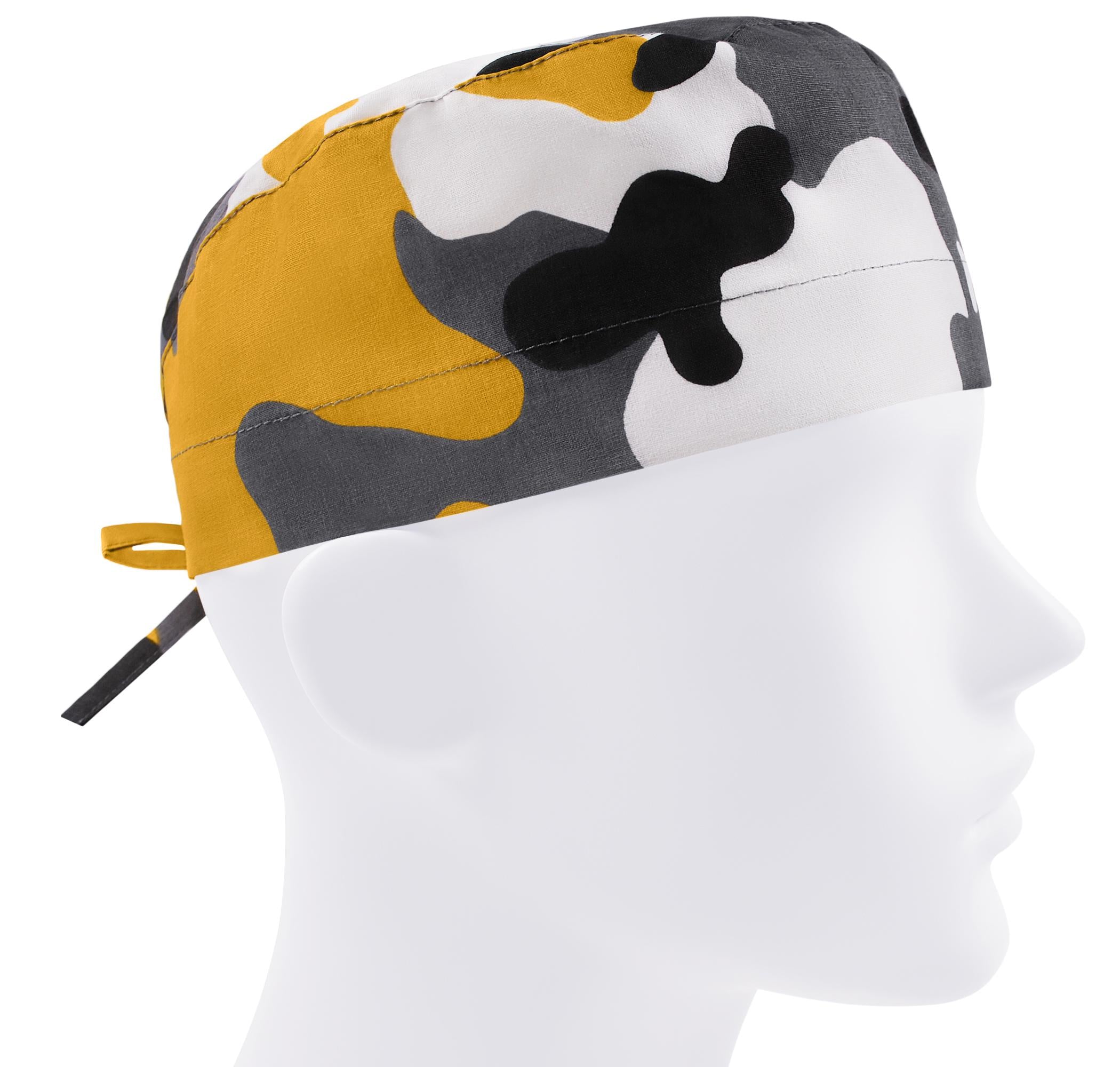 Шапочка медицинская мужская FloralScrubs Камуфляж корова универсальная (М156)