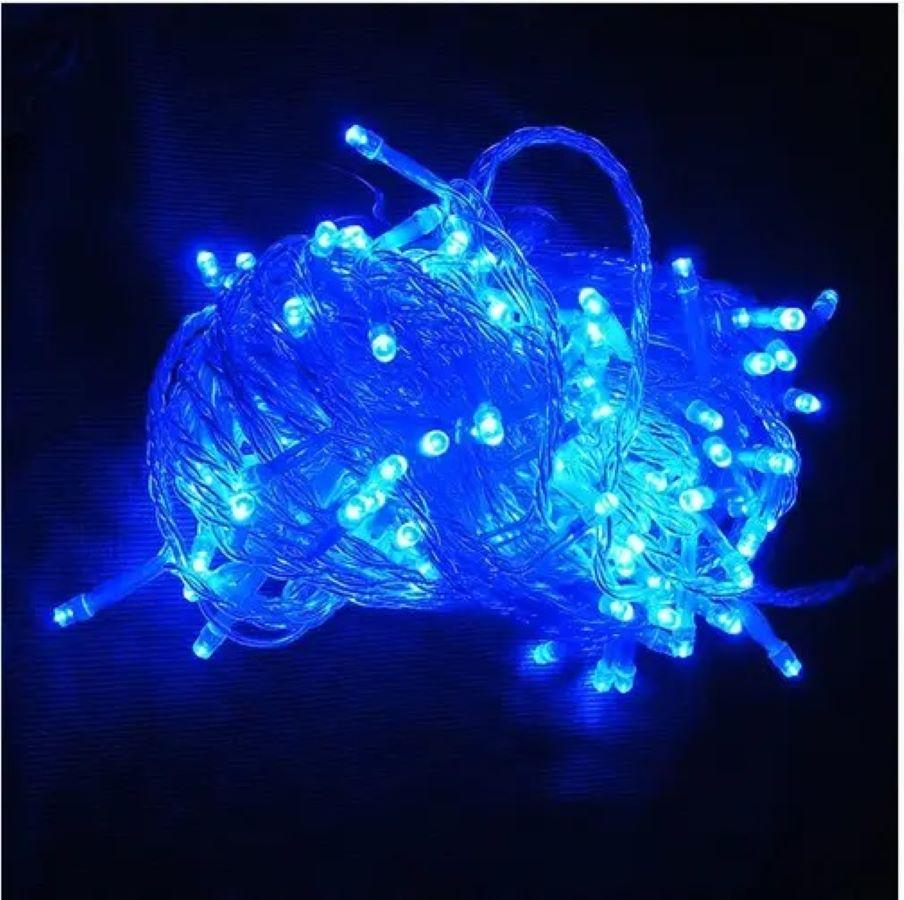 Гирлянда светодиодная на 200 Led прозрачный провод с контроллером Blue (697995c2)