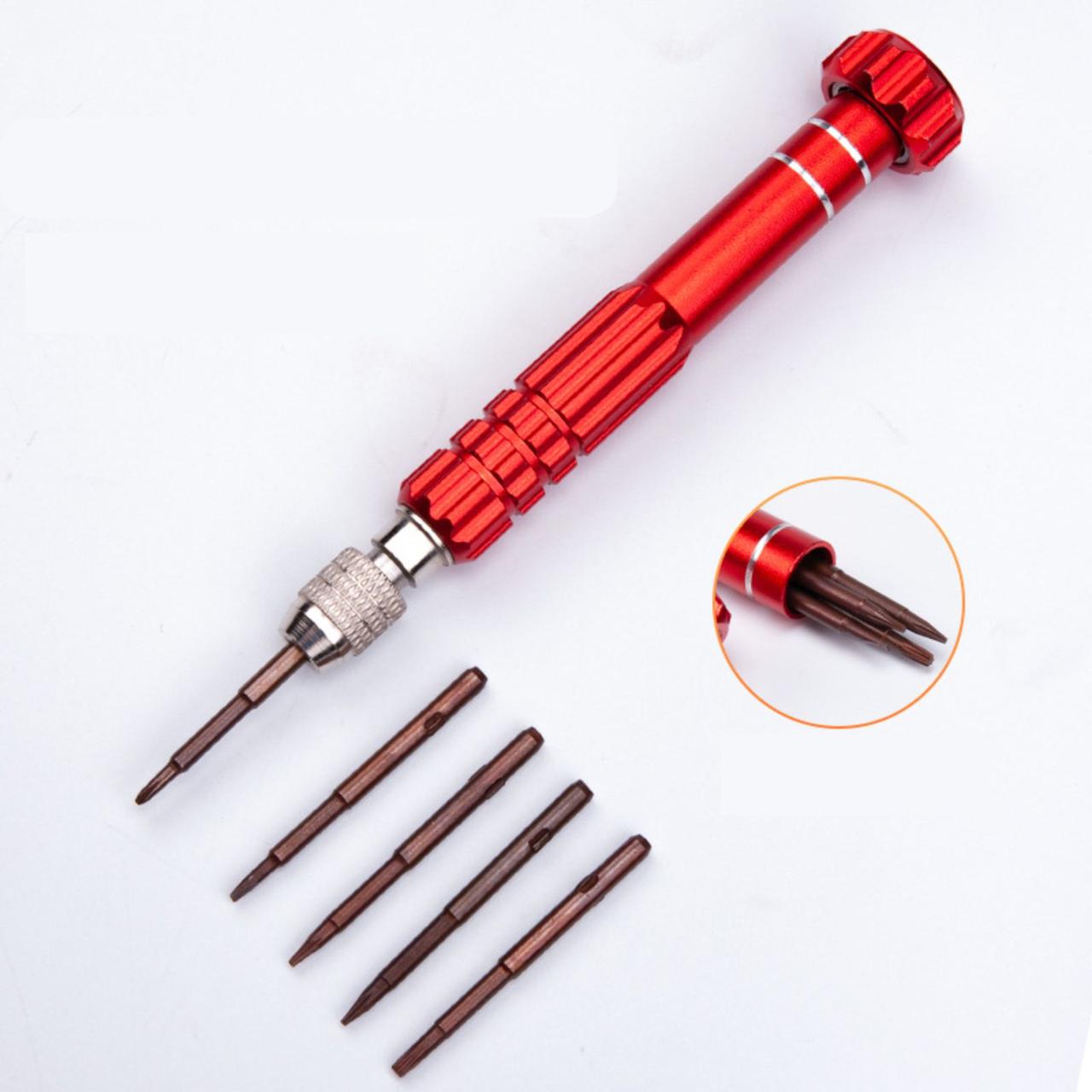 Викрутка прецизійна цангова 5 намагнічених змінних жал Red (137755) - фото 6 Викрутка прецизійна цангова 5 намагнічених змінних жал Red (137755) - фото 6