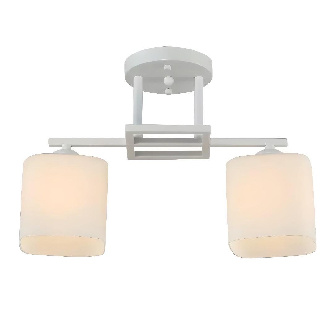 Люстра Valeso на два квадратных плафона под лампу Е27 Белый (G 07473/2 Matte White)