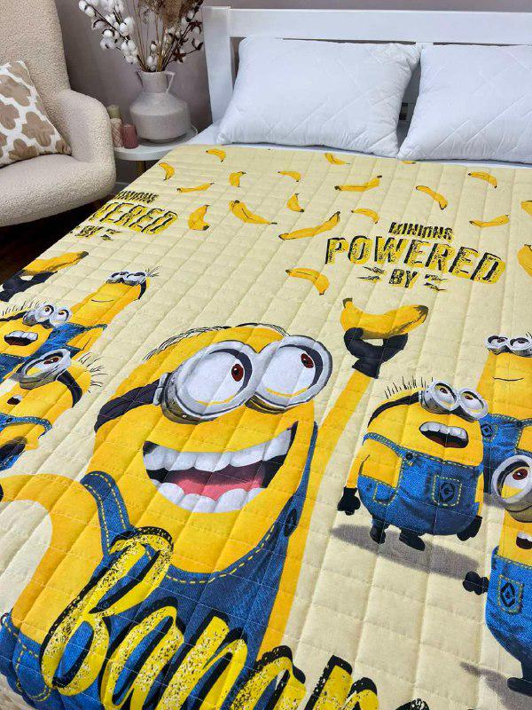 Ковдра дитяча з малюнком Міньйони двостороння 150х210 см Бежевий