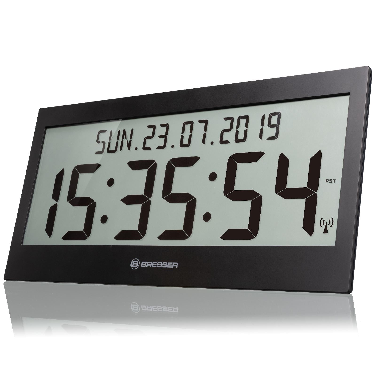 Часы настенные Bresser Jumbo LCD Black (7001802CM3000)