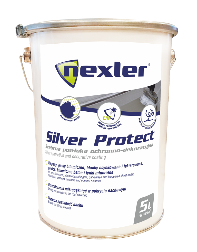 Декоративно-изоляционное покрытие NEXLER Silver Protect с алюминиевым пигментом 5л (19186793)