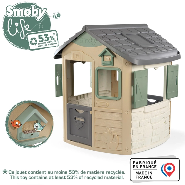 Будинок ігровий лісника Smoby Нео зі віконницями 123x115x132 см Green (810503) - фото 13