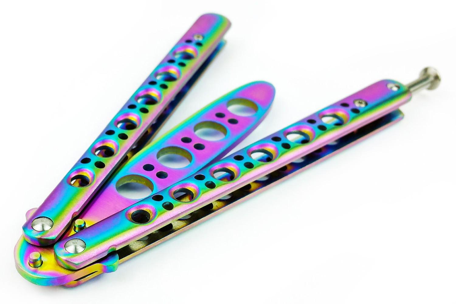 Ніж-метелик дитячий тренувальний для трюків Різнокольоровий (720) - фото 4 Ніж-метелик дитячий тренувальний для трюків Різнокольоровий (720) - фото 4