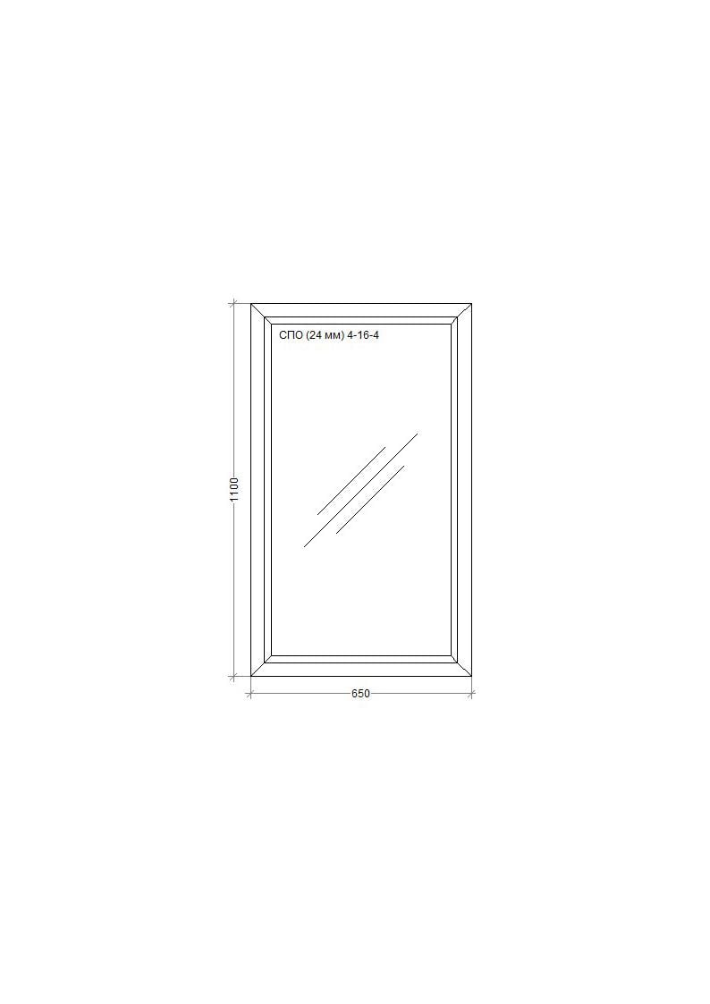 Вікно металопластикове WDS MiroPlast глухе 650х1100 мм - фото 2