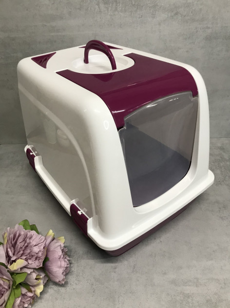 Туалет для котов переносной закрытый Senyayla 5088 50х37х40 см