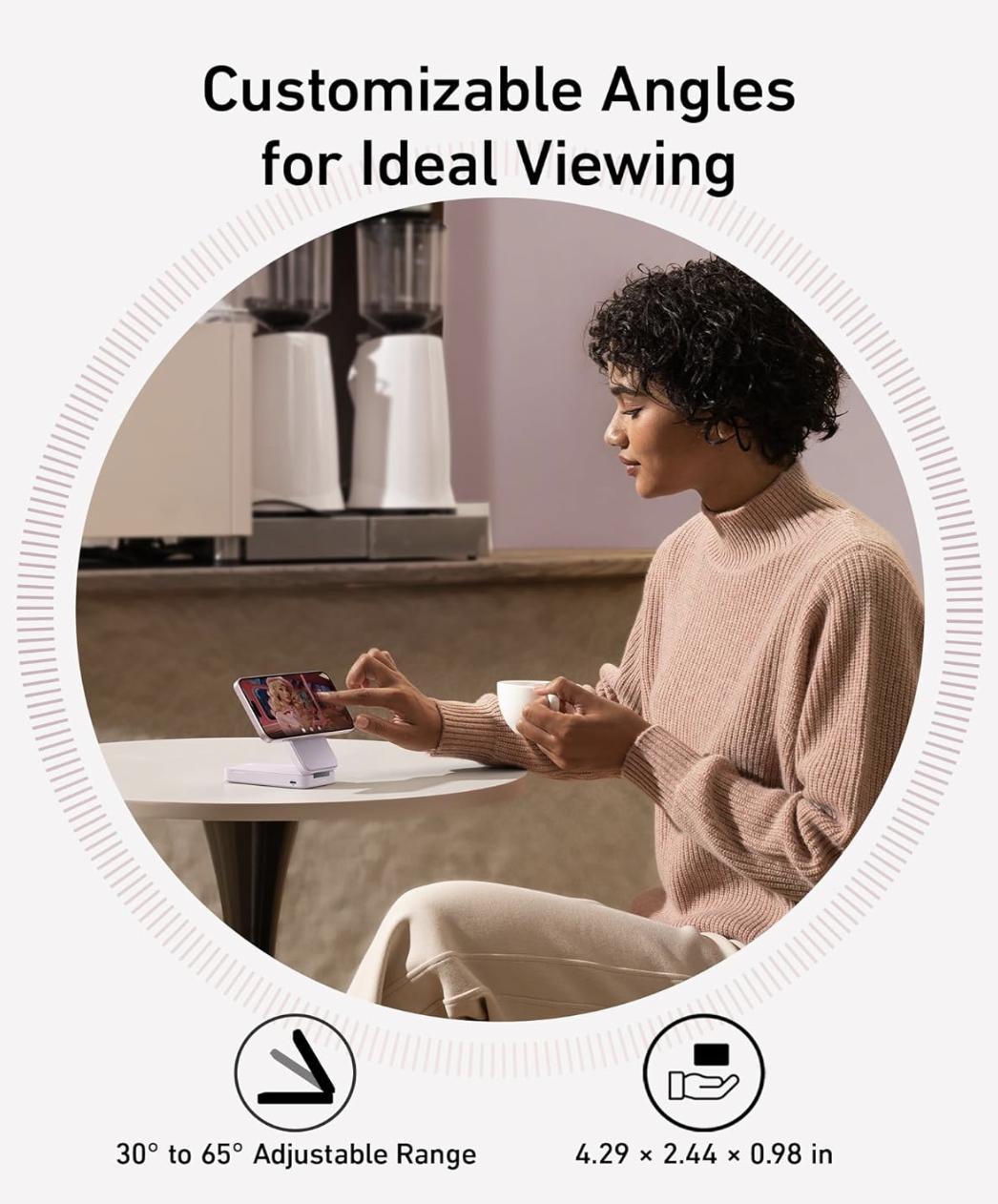 Повербанк Anker MagGo 6600 mAh 15W QI2 Purple (2250788353) - фото 3 Повербанк Anker MagGo 6600 mAh 15W QI2 Purple (2250788353) - фото 3