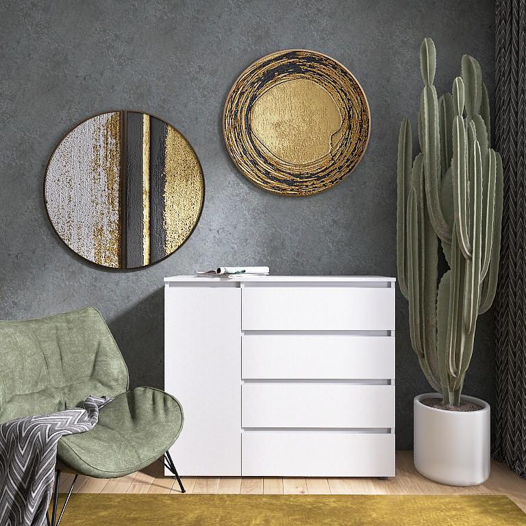 Комод Еверест КЛ-3 Лайт 105х38х93 см Нимфея Альба (DTM-4644)