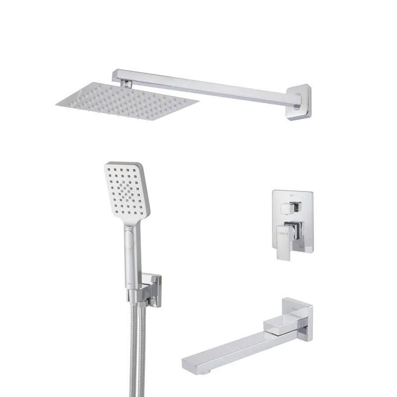 Душова система вбудована з поворотним виливом Haiba Kubus 009 Inner латунна (HB3951)