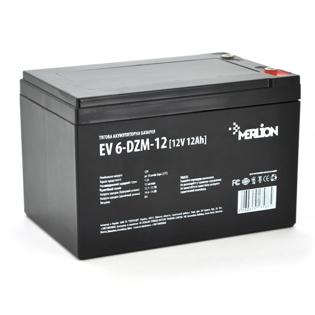 Тягова акумуляторна батарея Merlion EV 6-DZM-12 12V 12Ah M5 (1904293001)