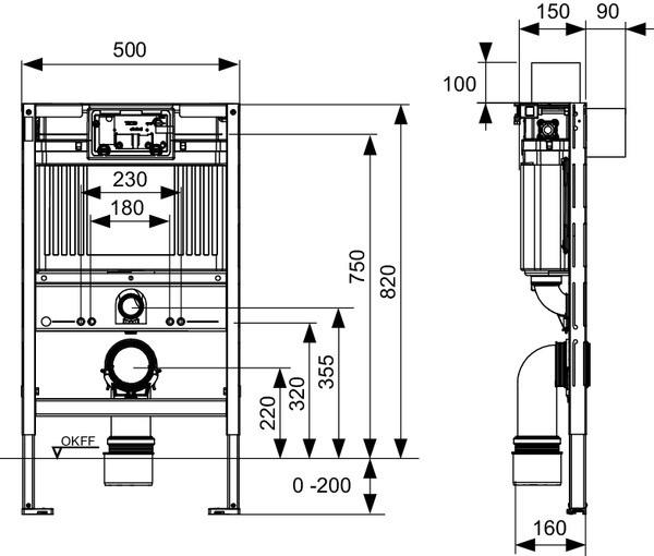 Инсталляционная система для унитаза TECE 9300380 (143054) - фото 2