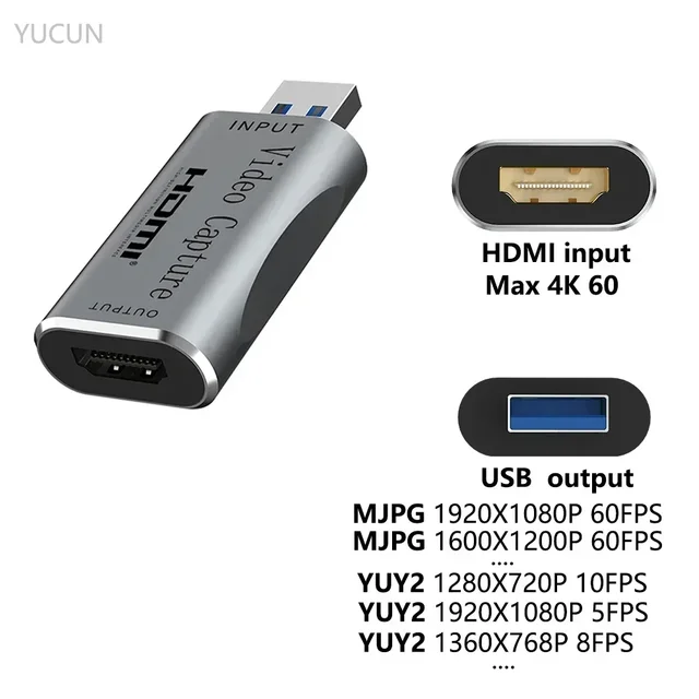 Зовнішня карта відеозахоплення HDMI to USB-C для стриму PS5/4 Switch XBox Grey (33993) - фото 5