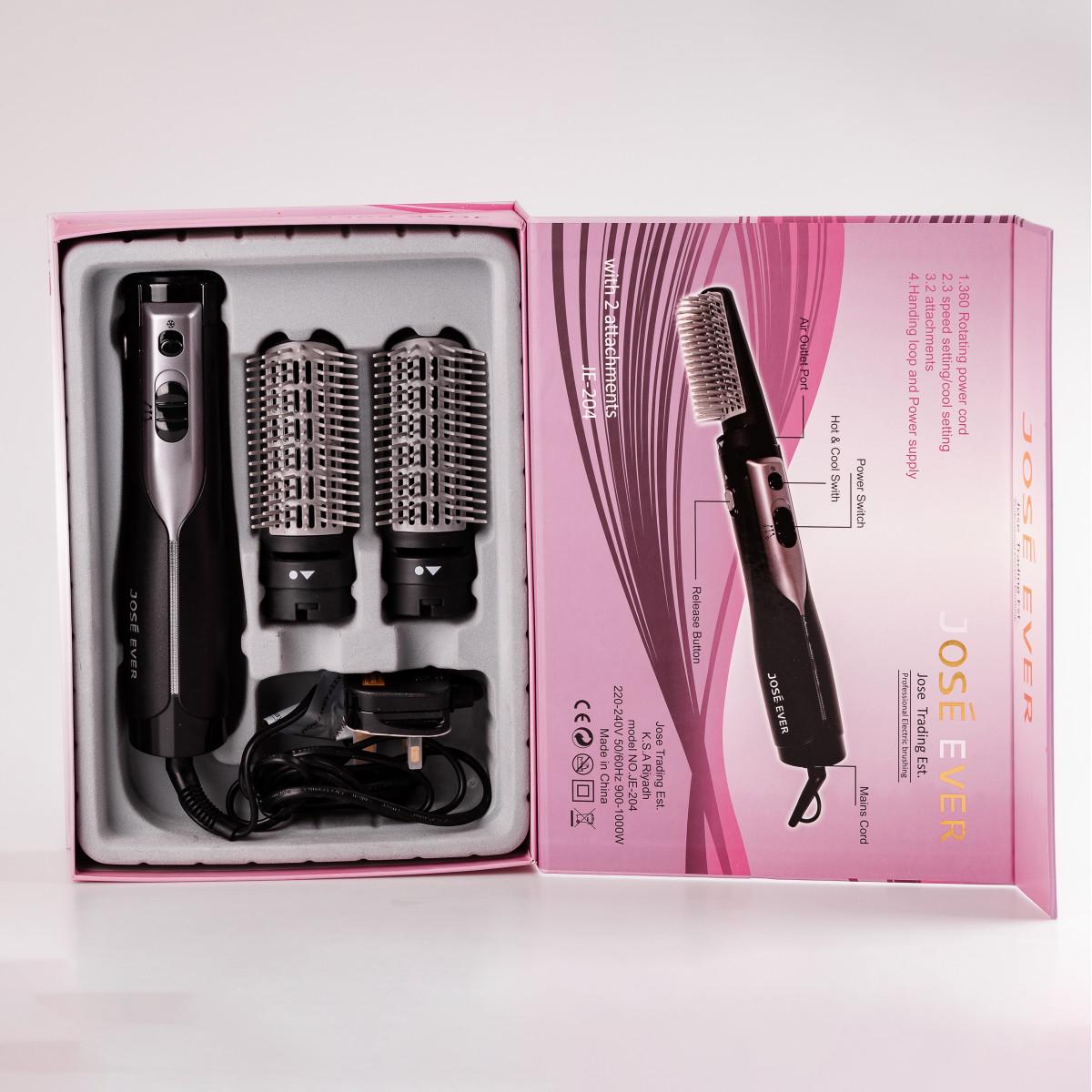 Фен стайлер для волос Sokany JE204SL 2в1 1000 Вт Серебреный (3735) - фото 13