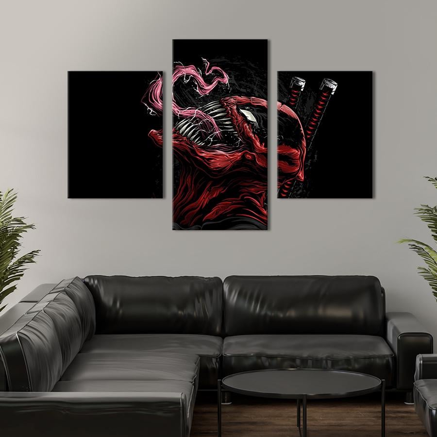 Картина для интерьера Дэдпул/Карнаж 141x90 см (701-32)