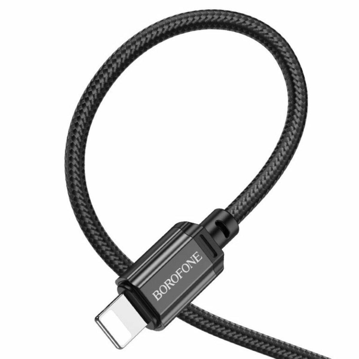 Кабель Borofone BX87 Sharp charging data cable for Lightning Black (BX87LB) - фото 2