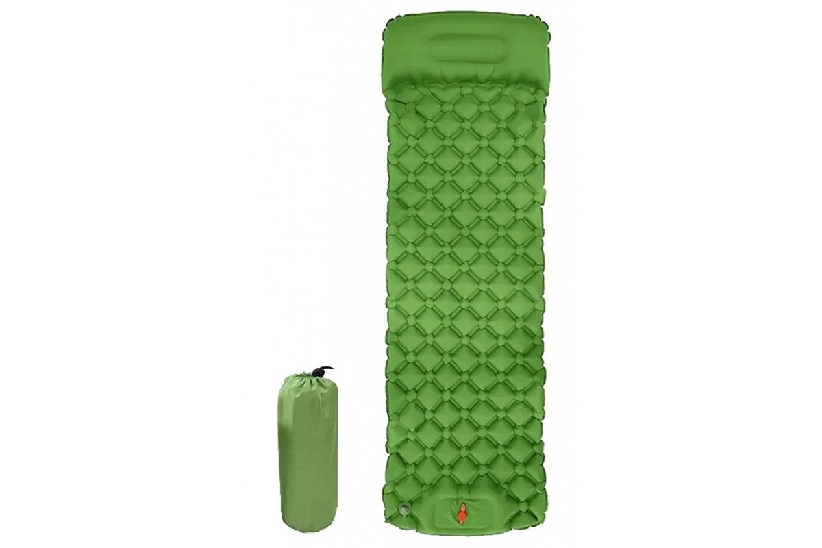 Надувной матрас NMN-203 с антискользящего нейлона 190х58х5 см Зеленый (14-14-15741)