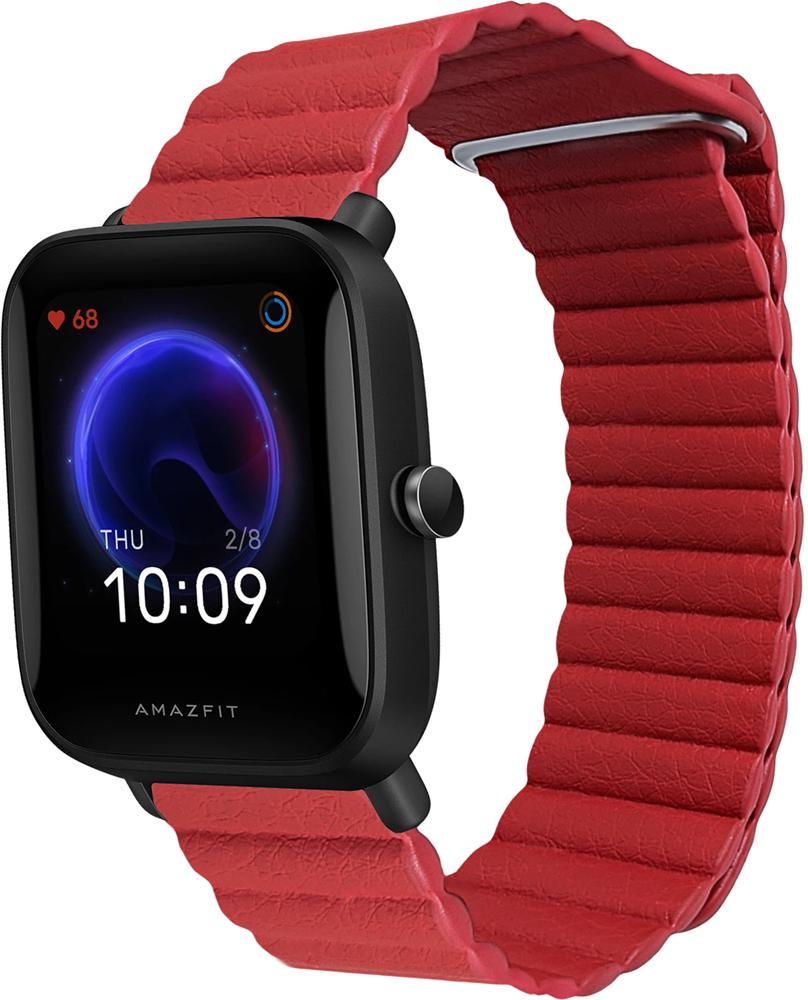 Ремешок кожаный Genis для Amazfit Bip U Red (26500-2D)