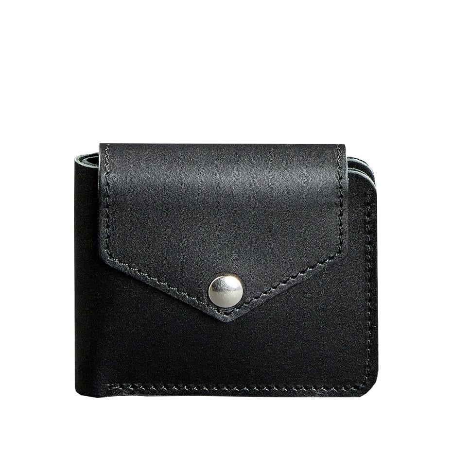 Портмоне шкіряне BlankNote 4.2 на кнопці Чорний (A-026109) Портмоне шкіряне BlankNote 4.2 на кнопці Чорний (A-026109)