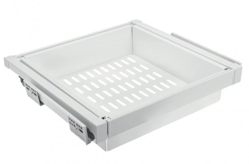 Корзина металическая для белья GTV Elite з доводкой полного выдвижения 600 мм Белый