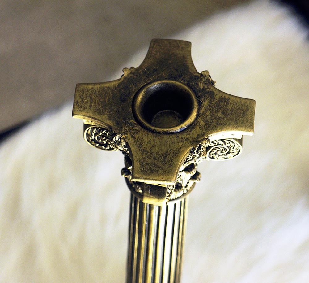 Свічник великий Колона бронза 40 см Гранд Презент 84140 бронза - фото 6