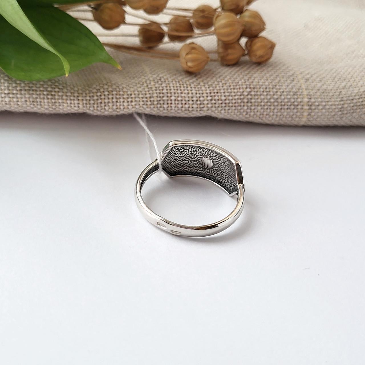 Кільце без каменів Вишиванка чорнене срібло 925 проби 2,58 г р. 19 (81758) - фото 2