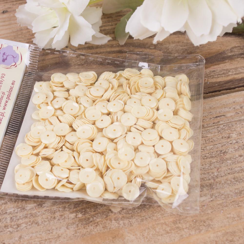 Пайетка круглая Бежевый (2399-1)