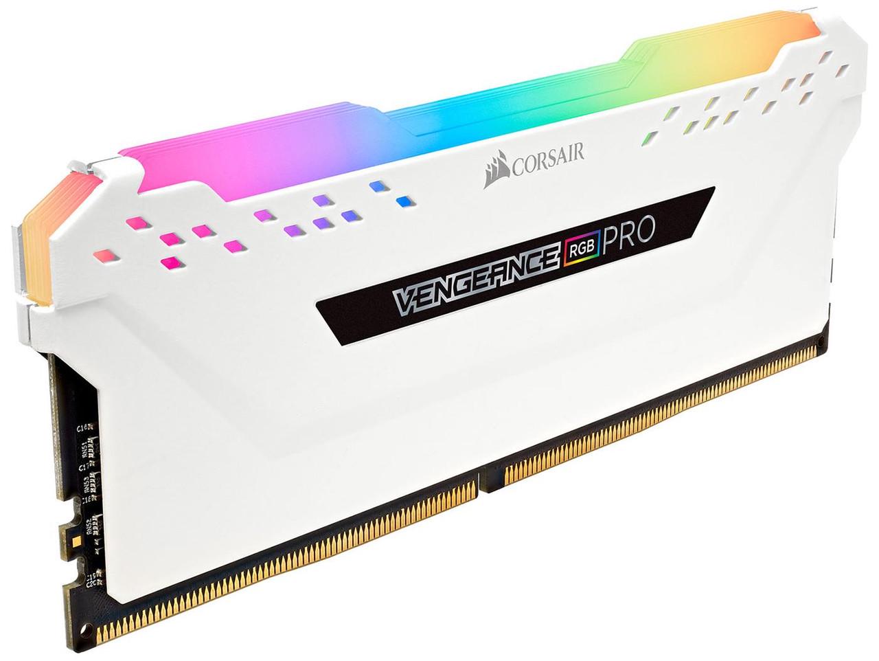 Оперативна пам'ять для ПК Corsair 16 GB 2x8 GB DDR4 3200 MHz Vengeance RGB Pro White (CMW16GX4M2C3200C16W) - фото 3 Оперативна пам'ять для ПК Corsair 16 GB 2x8 GB DDR4 3200 MHz Vengeance RGB Pro White (CMW16GX4M2C3200C16W) - фото 3