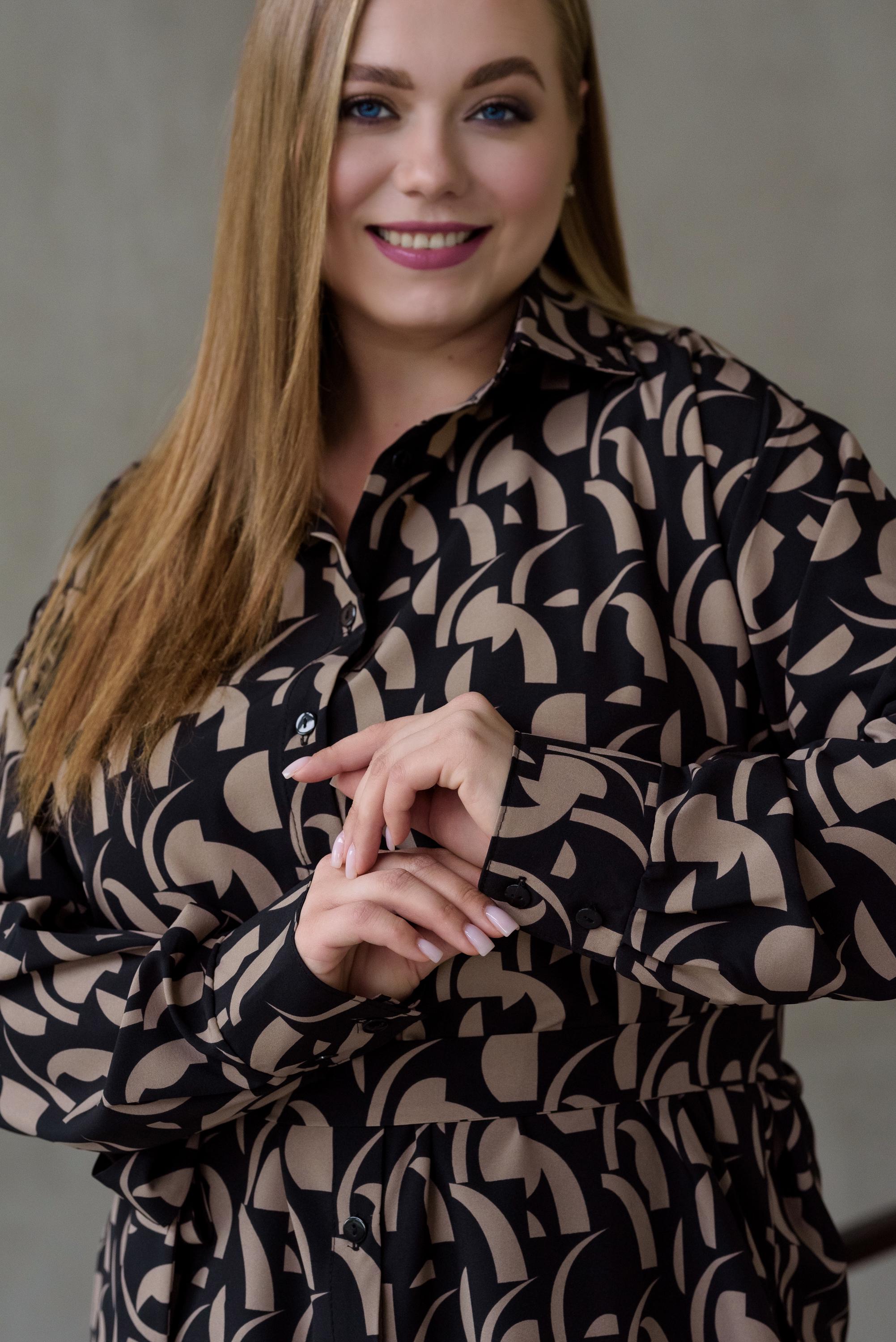 Костюм штапельный женский Риона р. 64 Коричневый - фото 5 Костюм штапельный женский Риона р. 64 Коричневый - фото 5