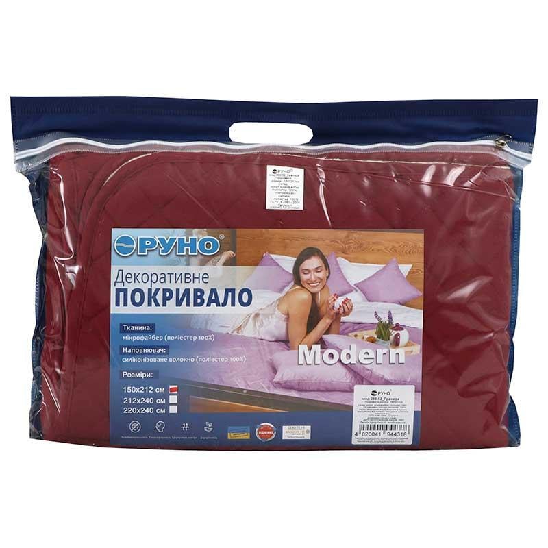 Покривало двостороннє Руно Гранада 220x240 см Молочний/Бордовий (21156) - фото 7 Покривало двостороннє Руно Гранада 220x240 см Молочний/Бордовий (21156) - фото 7