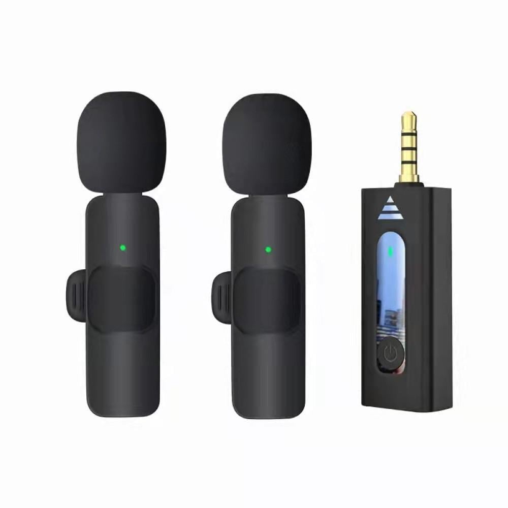 Микрофон петличный беспроводной K35 AUX 2 шт. Черный