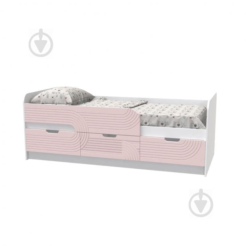 Ліжко дитяче Art In Head Binky КЕС10А 1932x600x832 аляска та рожевий (МДФ) (110212237)