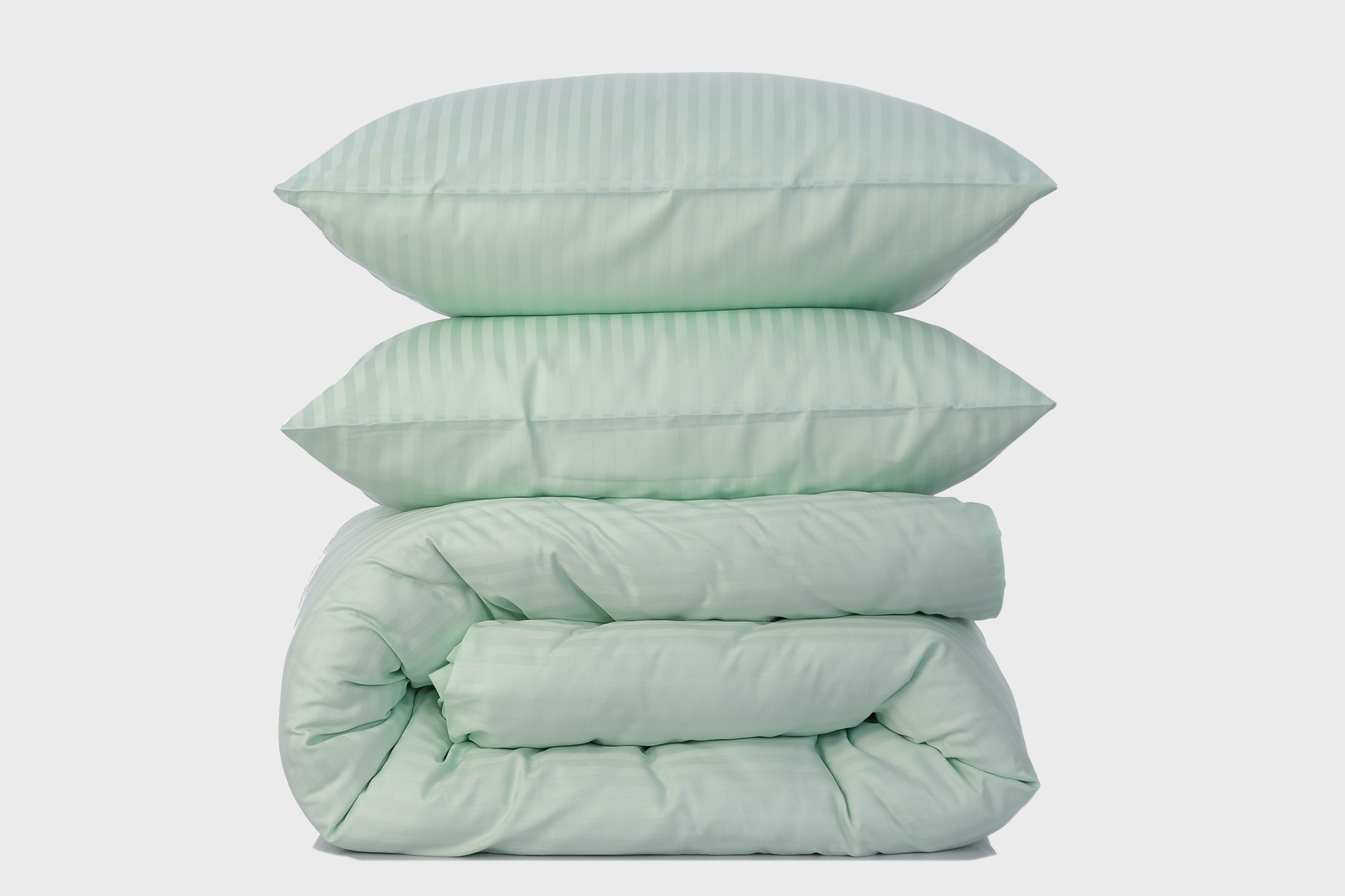 Комплект постельного белья семейный Amore lightgreen5504 страйп-сатин Светло-зеленый (KPB-As-STLux-lightgreen5504 70x70_) - фото 1 Комплект постельного белья семейный Amore lightgreen5504 страйп-сатин Светло-зеленый (KPB-As-STLux-lightgreen5504 70x70_) - фото 1