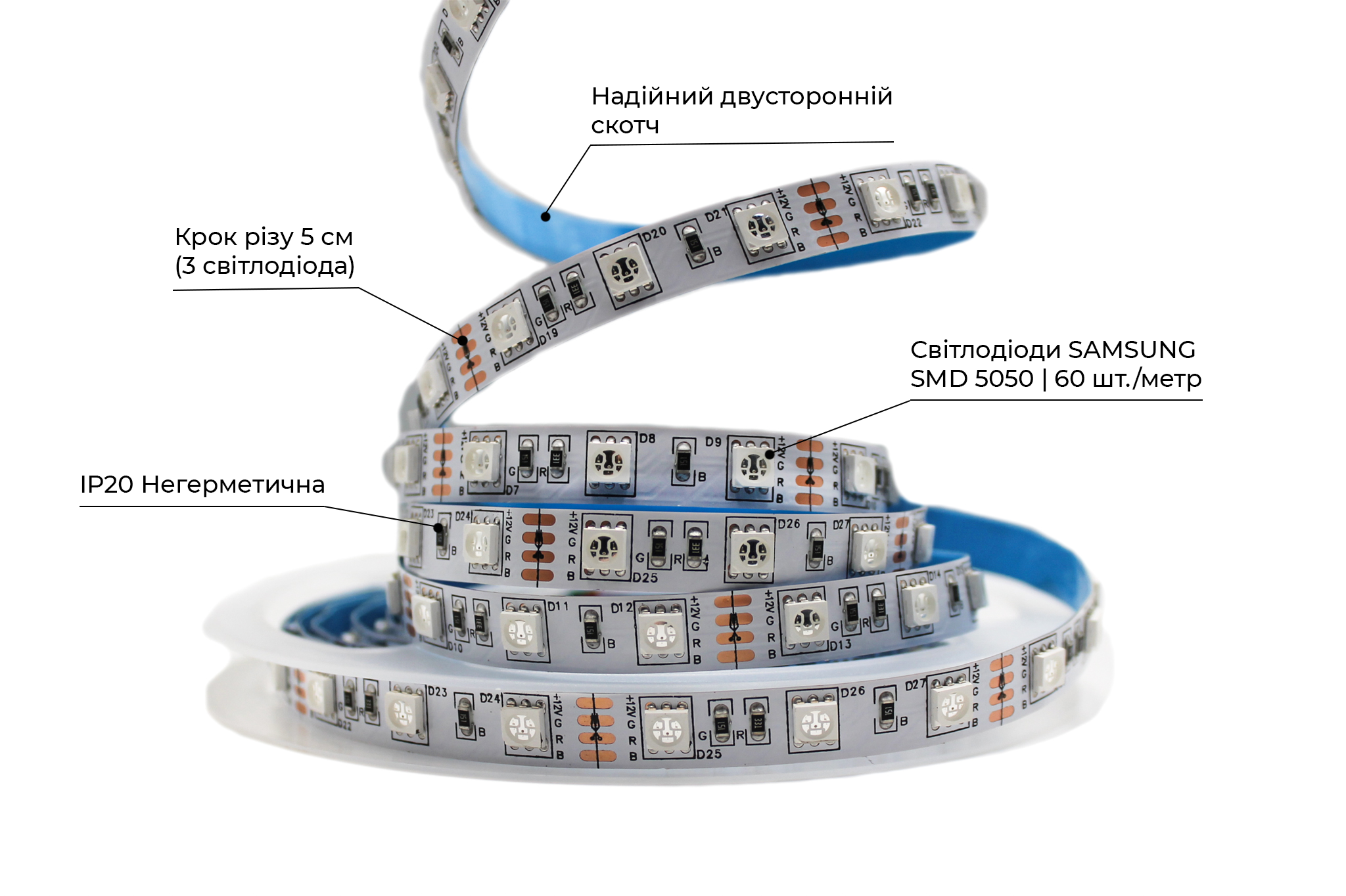 Светодиодная лента Prolum 5050/60 IP20 Series-PRO RGB 12V Разноцветный (28522783) - фото 2 Светодиодная лента Prolum 5050/60 IP20 Series-PRO RGB 12V Разноцветный (28522783) - фото 2