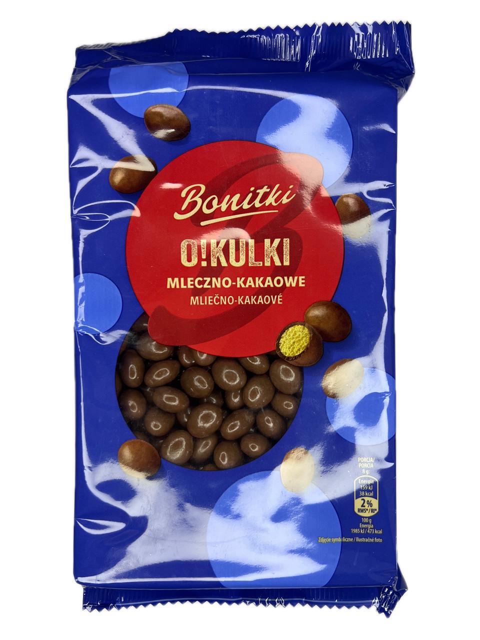 Печенье драже Bonitki OKulki молочный шоколад 260 г
