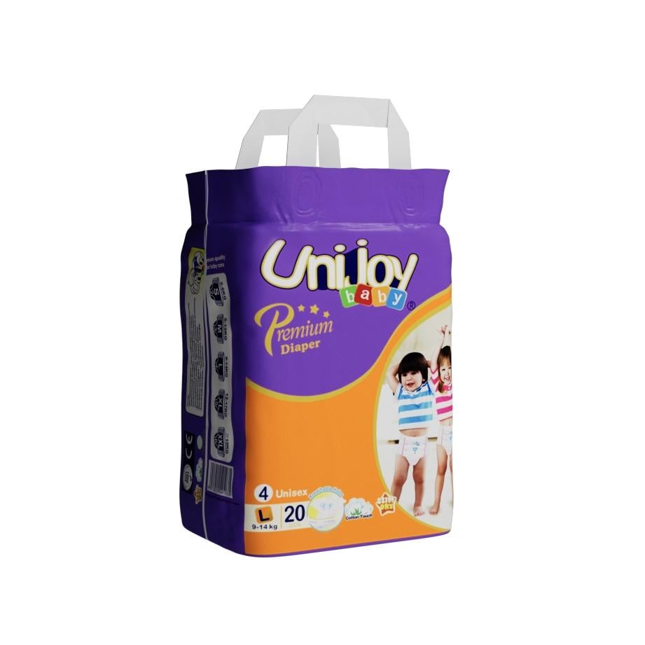 Подгузники UNIJOY Premium Diapers ультратонкие органические 20 шт. L maxi 9-14 кг (12857033) - фото 2