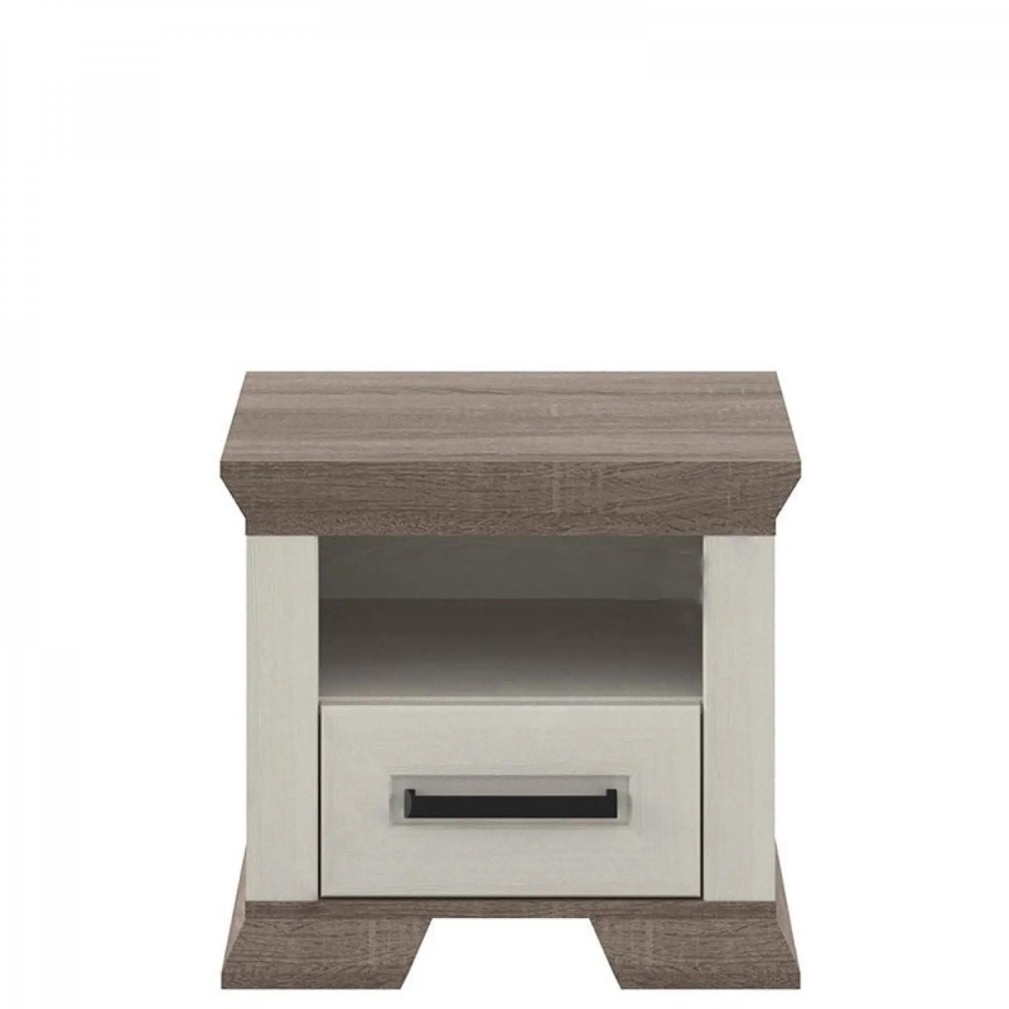 Тумба прикроватная Гербор Марсель 1S Ясен снежный/Дуб сонома трюфель (GB-10467)