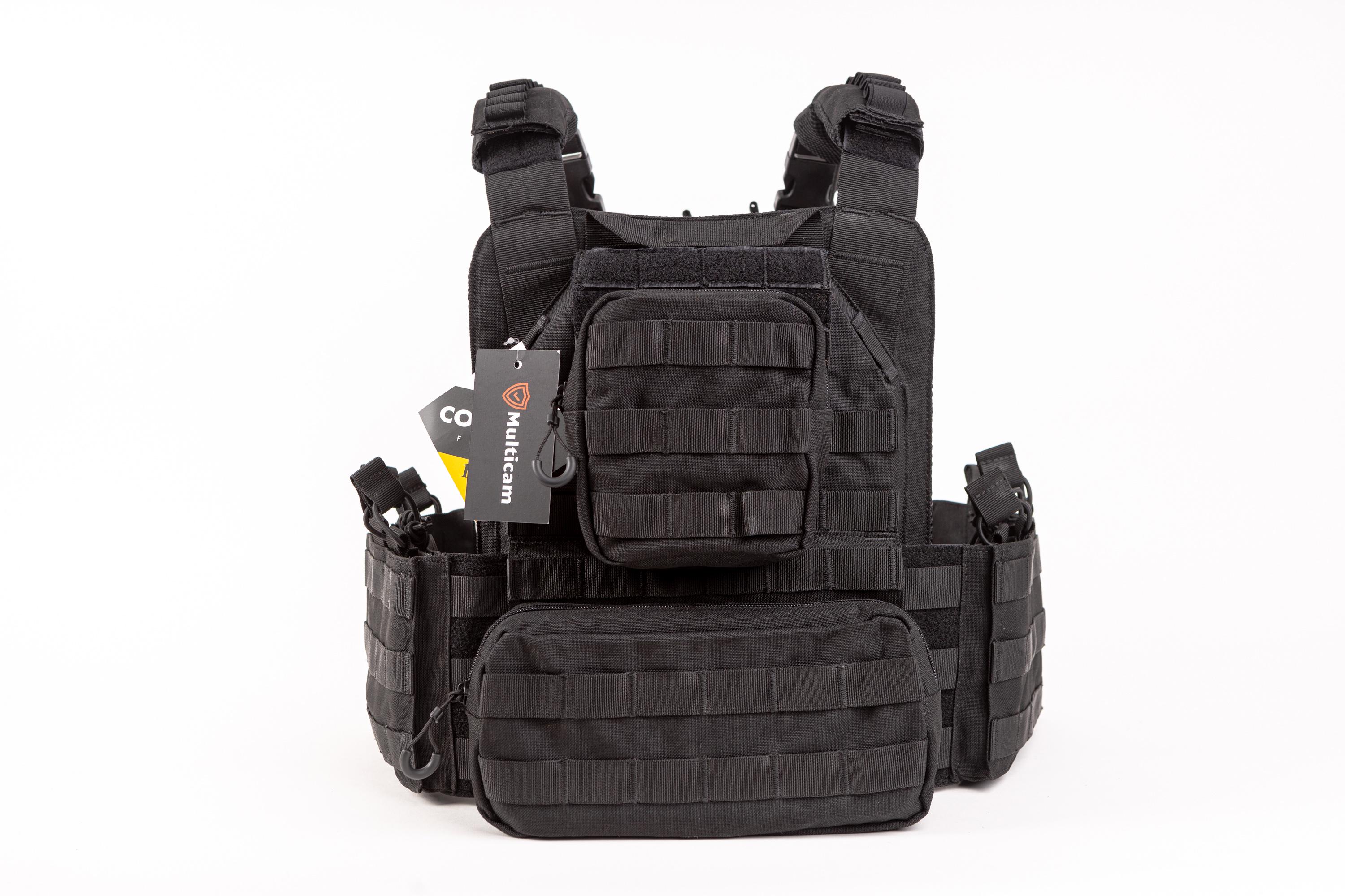 Плитоноска MULTICAM X350 MOLLE Cordura 1000D Чорний (10070007) - фото 3