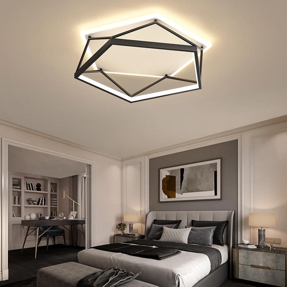 Светильник потолочный Pentagon Черно-белый (S 19-500 BK+WT)