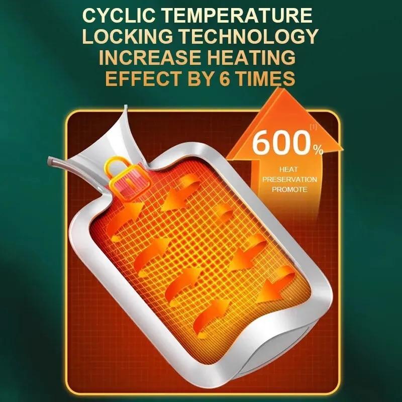 Грелка с плюшевым чехлом 1 л Розовый - фото 4