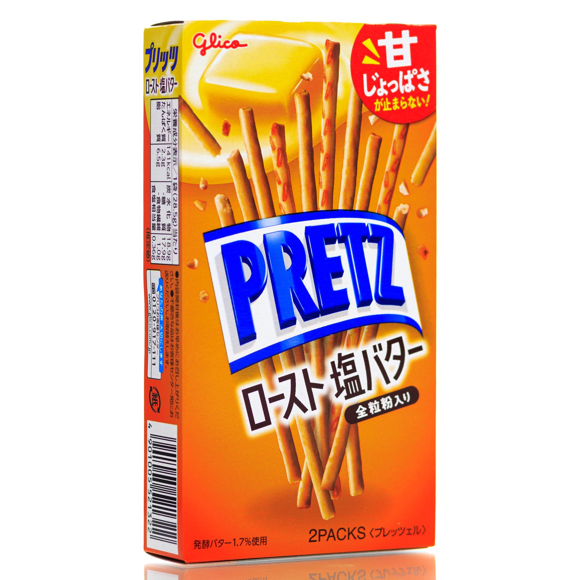 Палочки японские бисквитные соленый крем Glico Pocky Pretz Pretzel Sticks 20 шт.