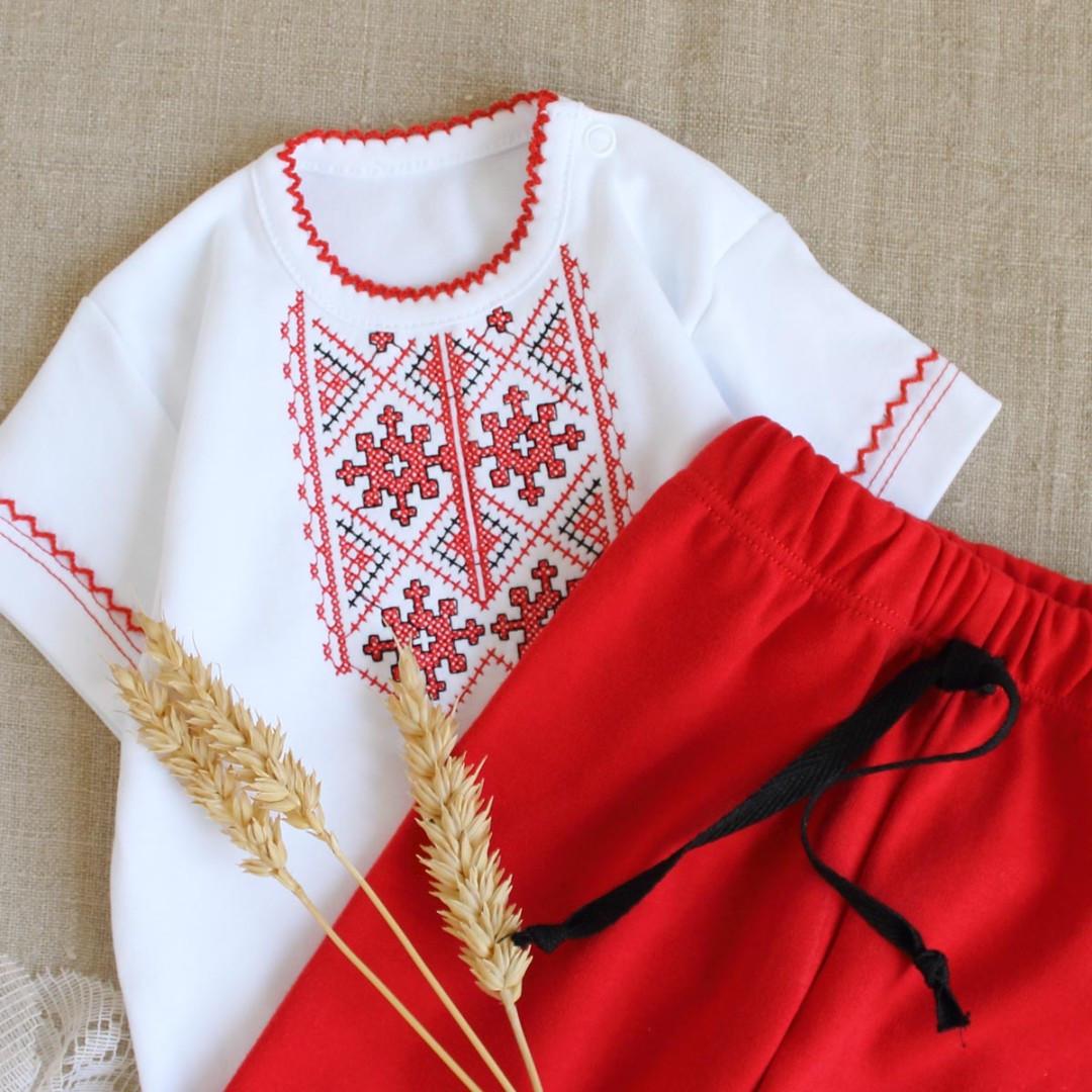 Боди-вышиванка 3-6 мес 68 см Красный/Белый (30226084) - фото 2 Боди-вышиванка 3-6 мес 68 см Красный/Белый (30226084) - фото 2