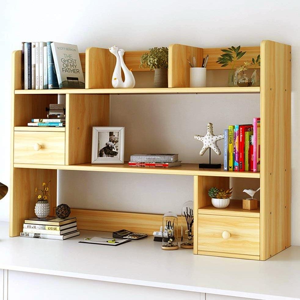 Полка-надстройка настольная из дерева Сторлен карри (АКД-006403)