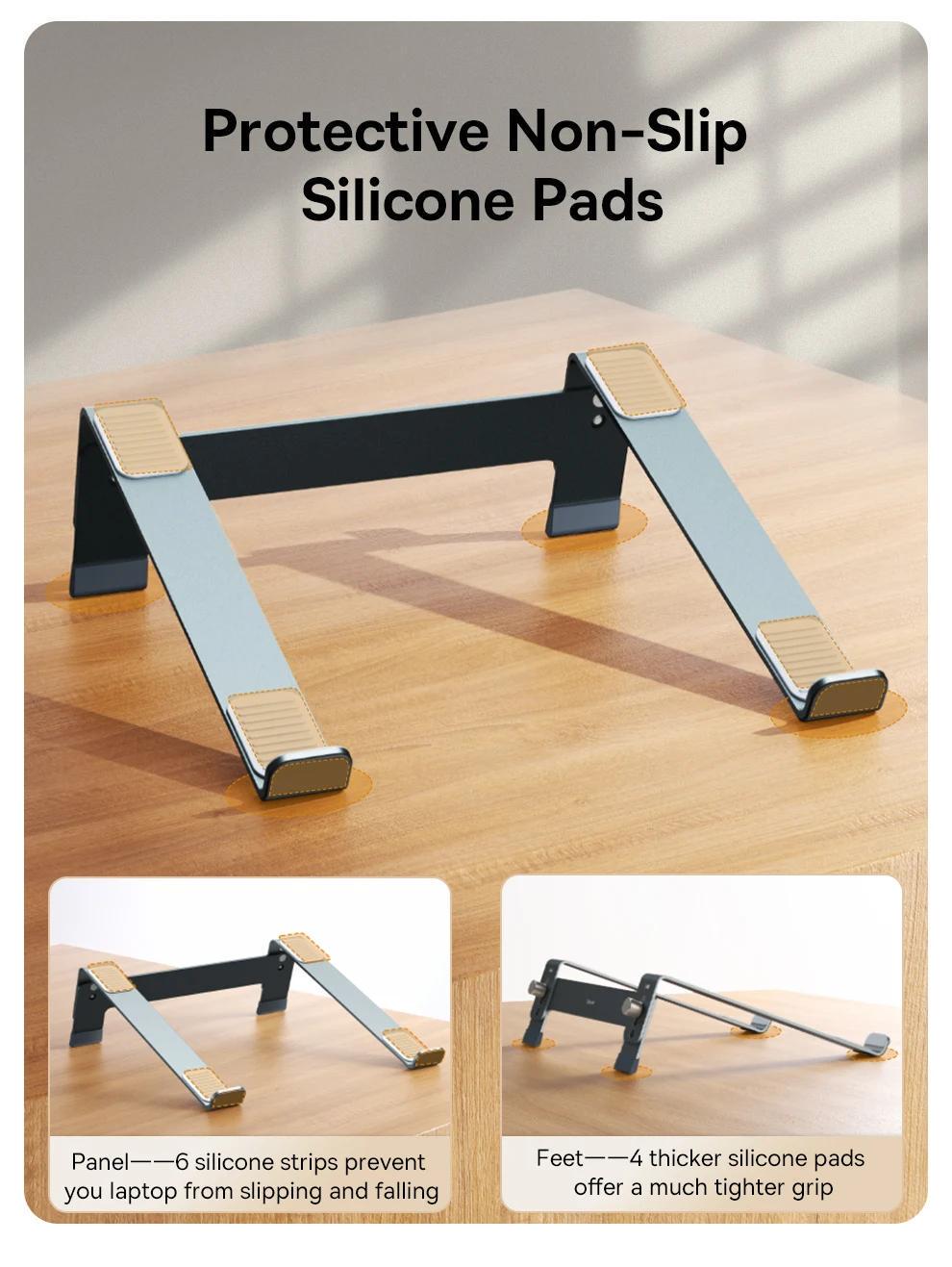 Підставка BASEUS для ноутбуку металева Сірий (B10053100811-00) - фото 14 Підставка BASEUS для ноутбуку металева Сірий (B10053100811-00) - фото 14