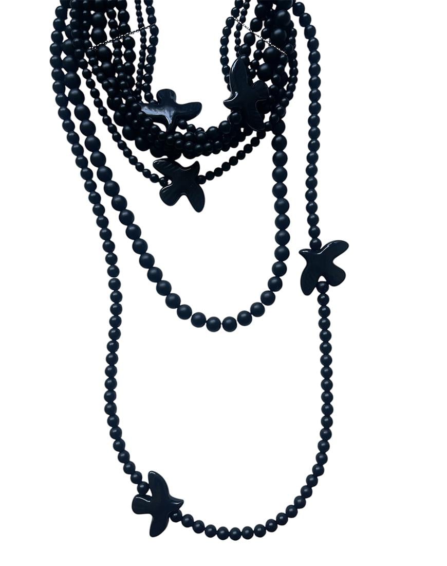 Прикраса з пташками жіноча SMART JEWELRY чорна One size