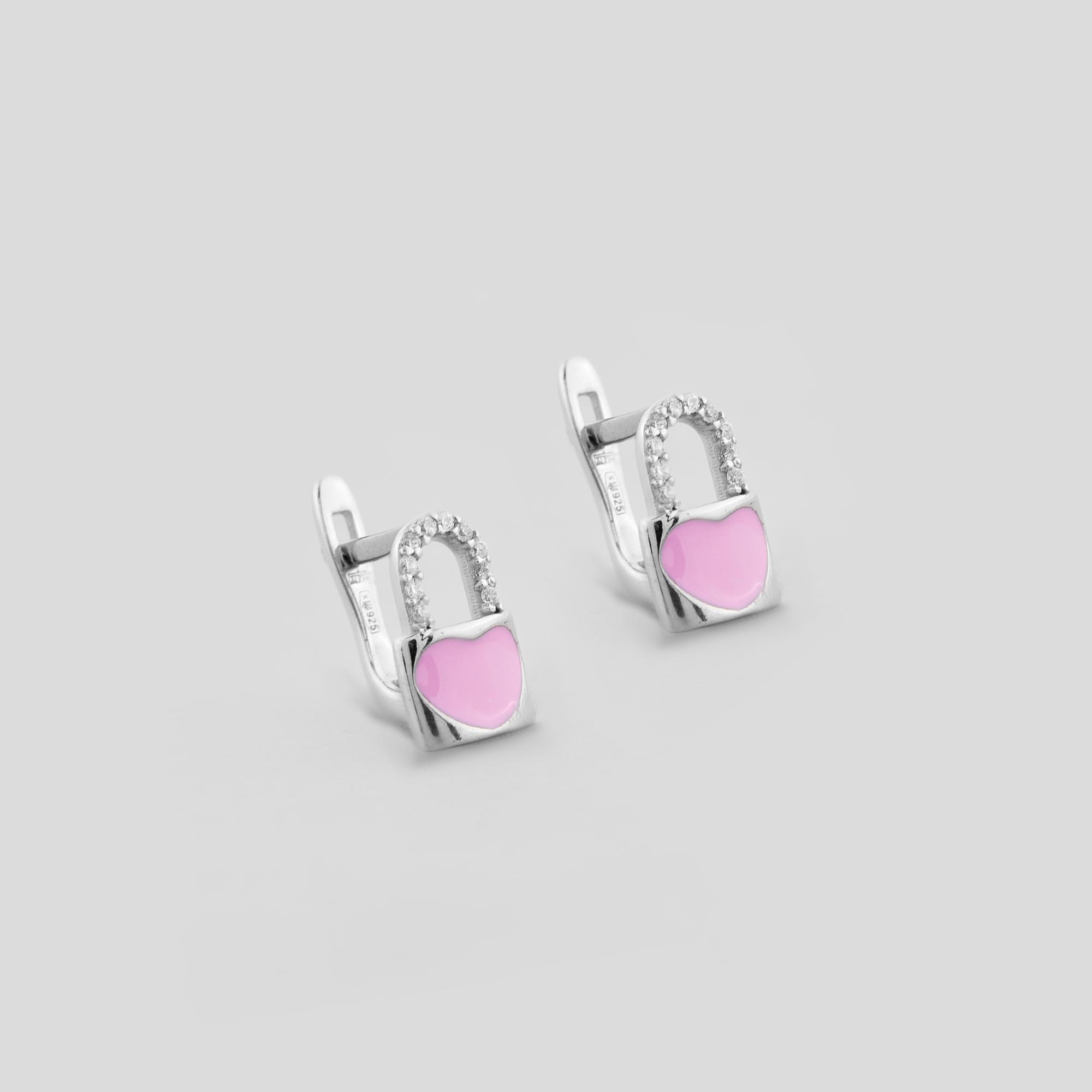 Серебряные серьги Minimal Закрытые сердечки (16563)