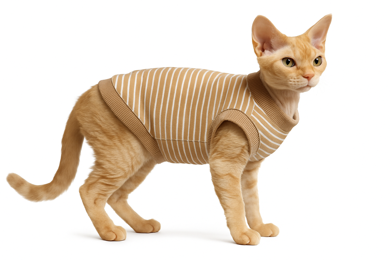 Кофта для котів Diego Смужка р. 1 Бежевий (124182210) Кофта для котів Diego Смужка р. 1 Бежевий (124182210)