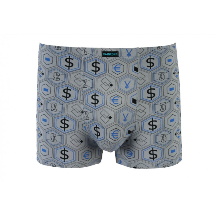 Мужские трусы INDENA Батал/бамбук 5XL Светло-серый (20328)