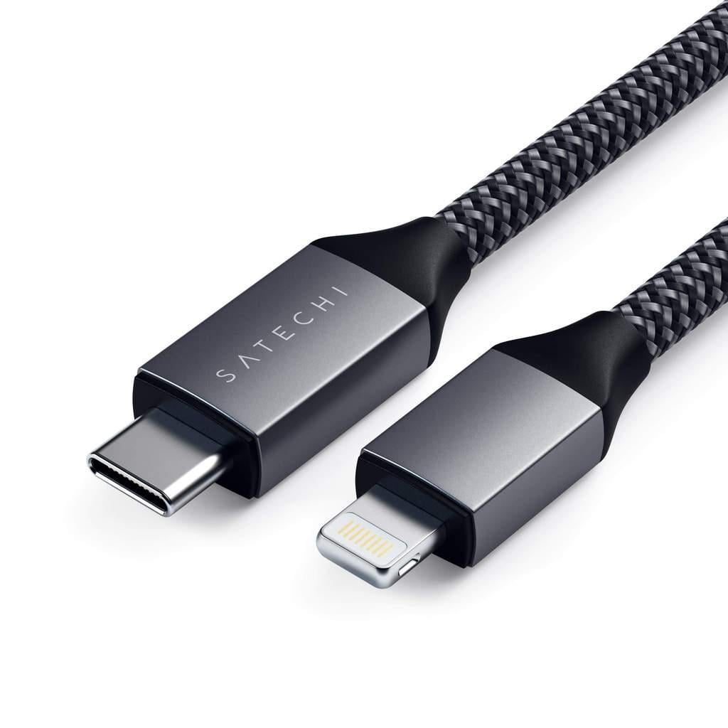 Кабель синхронізації Satechi USB-C to Lightning Cable 1.8 m, Space Gray (ST-TCL18M)