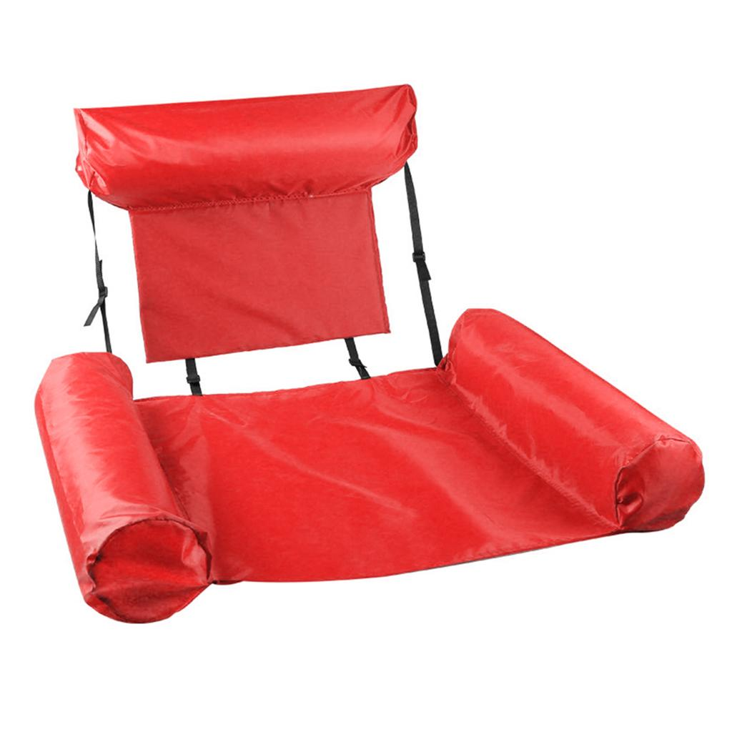 Крісло надувне для відпочинку на воді зі спинкою Red (71416975)